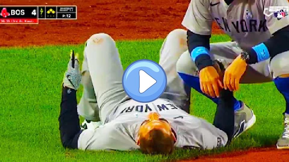 Play video: Anthony Rizzo Injured After Collision with Brennan Bernardino and Exits Game | Yankees vs. Red Sox Video thumb: Anthony Rizzo Injured After Collision with Brennan Bernardino and Exits Game | Yankees vs. Red Sox