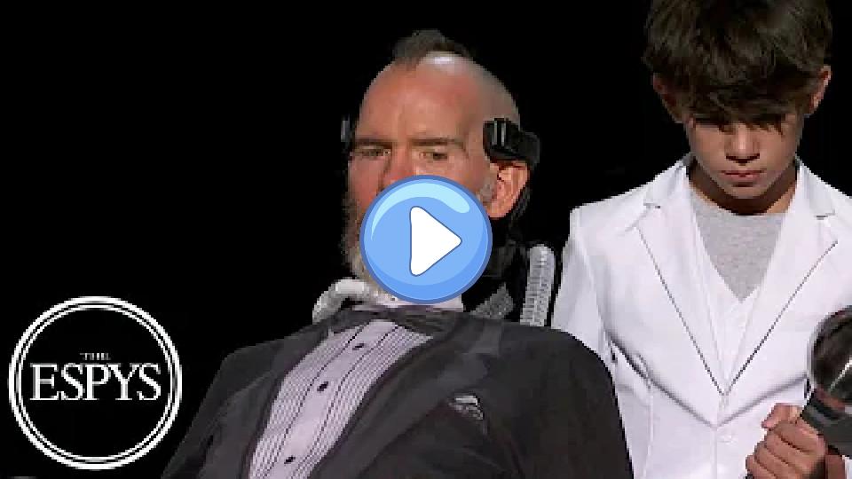 Play video: Steve Gleason honored to win the Arthur Ashe Award for Courage at the 2024 ESPYS Video thumb: Steve Gleason honored to win the Arthur Ashe Award for Courage at the 2024 ESPYS