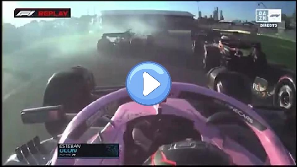 Play video: The accident between Pierre Gasly and Esteban Ocon at the #AustralianGP 2023 Video thumb: The accident between Pierre Gasly and Esteban Ocon at the #AustralianGP 2023