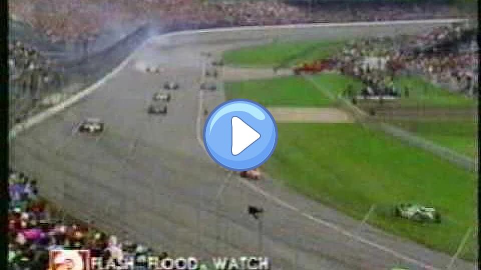Play video: Rick Mears, Emerson Fittipaldi, and Jim Crawford crashed during the 1992 Indy 500. Video thumb: Rick Mears, Emerson Fittipaldi, and Jim Crawford crashed during the 1992 Indy 500.