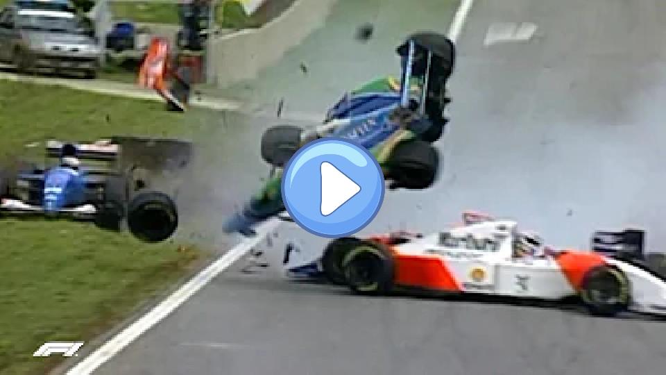 Play video: Martin Brundle Escapes Four-Car Pile-up | 1994 Brazilian Grand Prix Video thumb: Martin Brundle Escapes Four-Car Pile-up | 1994 Brazilian Grand Prix