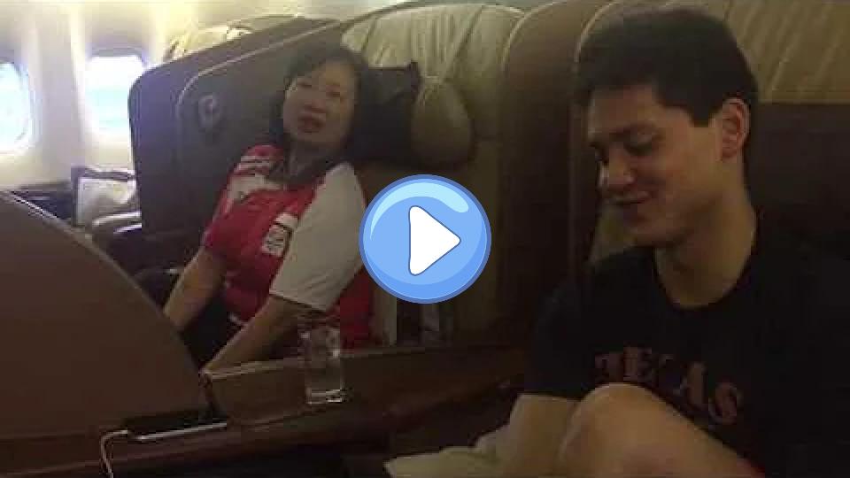 Play video: Olympics: Joseph Schooling on board flight SQ67 Video thumb: Olympics: Joseph Schooling on board flight SQ67