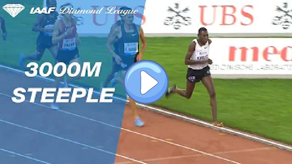 Play video: Conseslus Kipruto wins the 3000m steeplechase wearing only one shoe! Video thumb: Conseslus Kipruto wins the 3000m steeplechase wearing only one shoe!