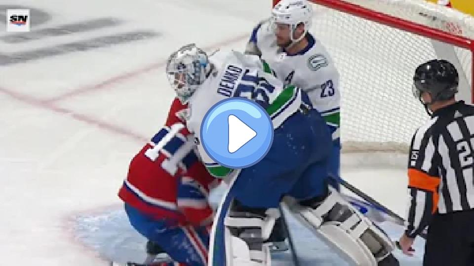 Play video: Thatcher Demko Confronts Brendan Gallagher Video thumb: Thatcher Demko Confronts Brendan Gallagher