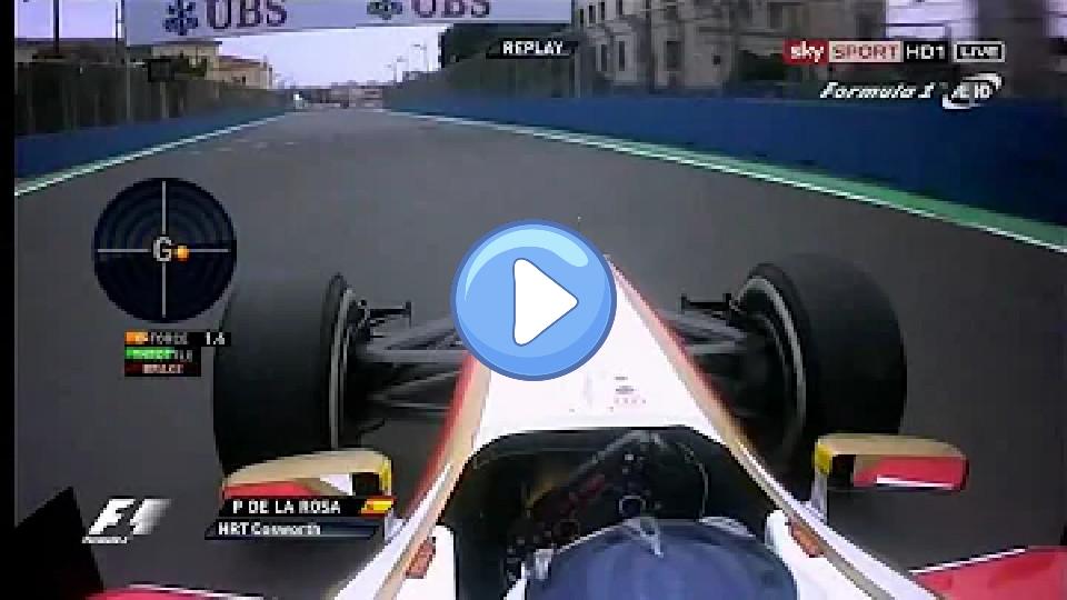 Play video: F1 Europe 2012 - De la Rosa crash. Video thumb: F1 Europe 2012 - De la Rosa crash.