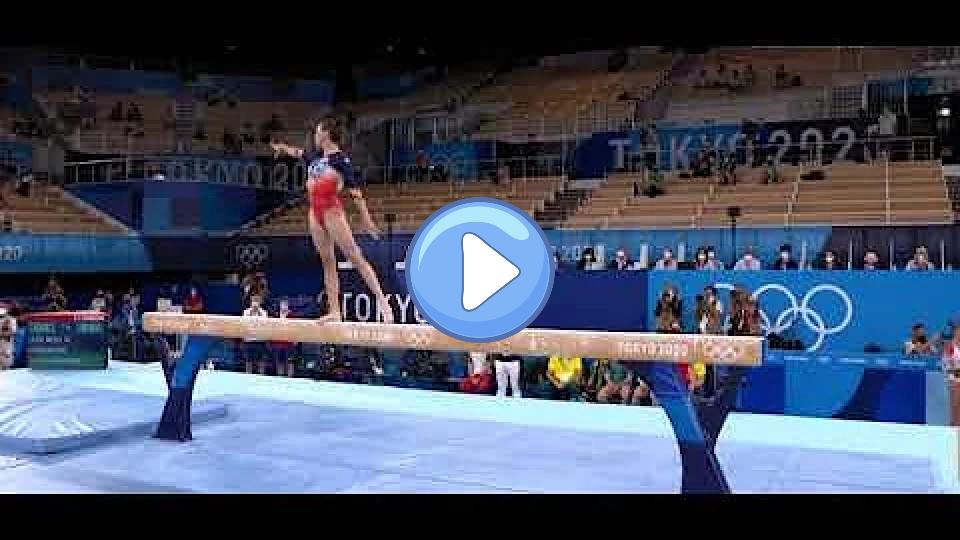 Play video: Larisa Iordache Beam Qualification 2021 Tokyo Video thumb: Larisa Iordache Beam Qualification 2021 Tokyo