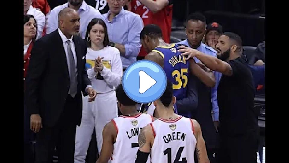 Play video: Drake consoled Kevin Durant after his Achilles injury in Game 5 of the NBA Finals. Video thumb: Drake consoled Kevin Durant after his Achilles injury in Game 5 of the NBA Finals.