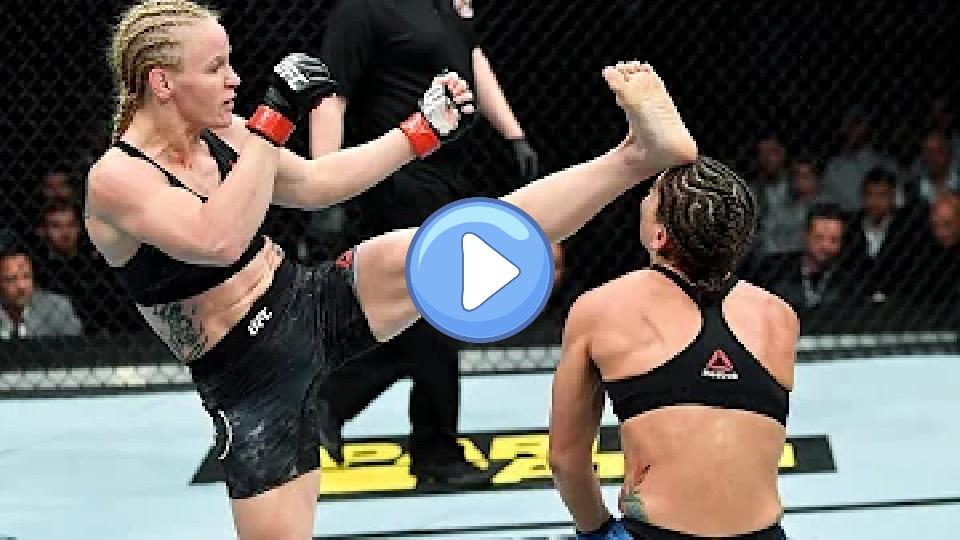 Video thumb: Valentina Shevchenko Defends Belt With a Big Head Kick KO of Jessica Eye | UFC 238, 2019 | On This Day