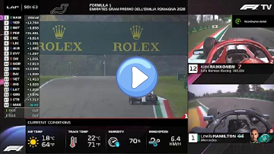 Video thumb: Valtteri Bottas experiences floor damage | 2020 Emilia-Romagna GP