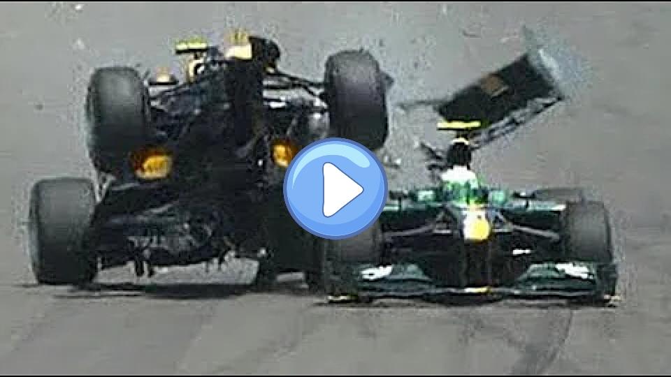 Play video: Mark Webber's 2010 European Grand Prix crash Video thumb: Mark Webber's 2010 European Grand Prix crash