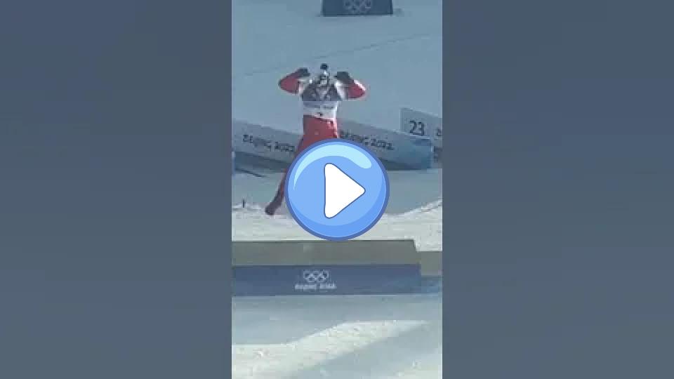Play video: Alexander Bolshunov broke the podium during the award ceremony at the Olympic Games. Video thumb: Alexander Bolshunov broke the podium during the award ceremony at the Olympic Games.