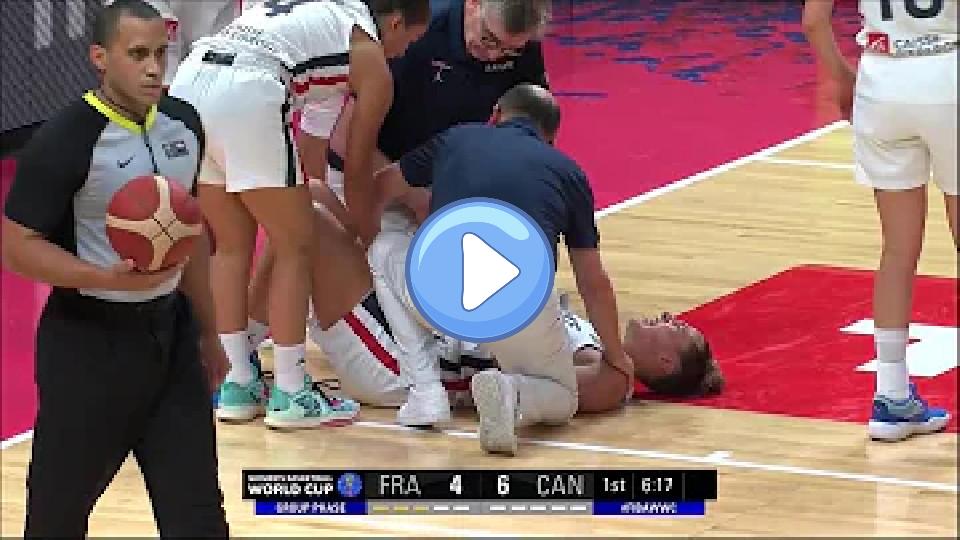 Play video: Player Down in Pain After Taking Knee to Groin During France vs. Canada | World Cup 2022 Video thumb: Player Down in Pain After Taking Knee to Groin During France vs. Canada | World Cup 2022