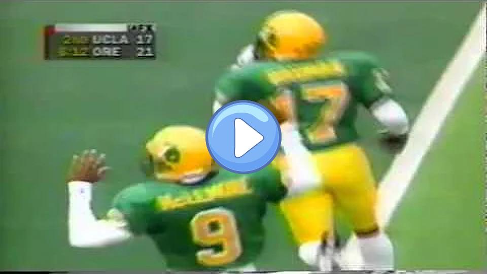 Play video: Oregon CB Rashad Bauman's big hit on UCLA QB Cade McNown, 10-11-1997 Video thumb: Oregon CB Rashad Bauman's big hit on UCLA QB Cade McNown, 10-11-1997