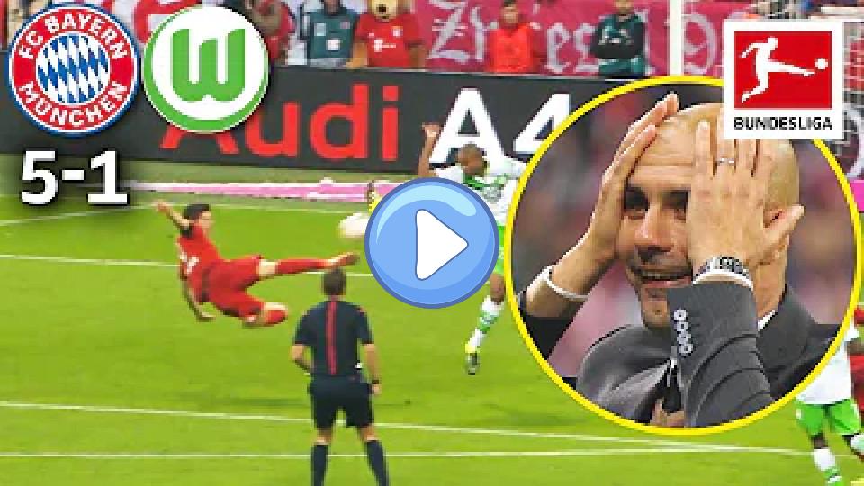 Play video: Five Goals in Nine Minutes – The Legendary Lewandowski Show | Bayern Munich vs. VfL Wolfsburg Video thumb: Five Goals in Nine Minutes – The Legendary Lewandowski Show | Bayern Munich vs. VfL Wolfsburg