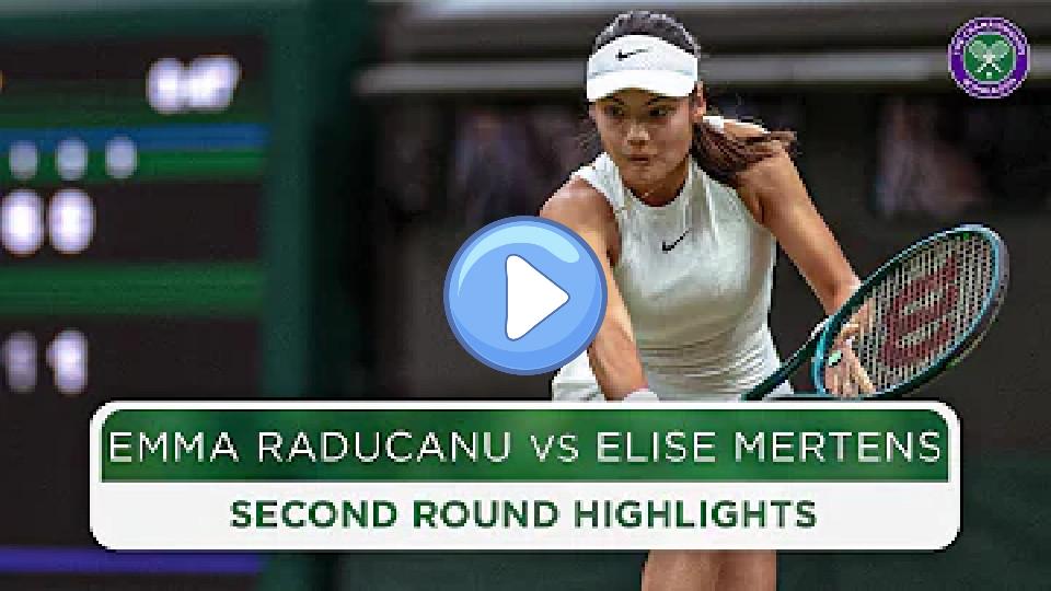 Play video: Ruthless Raducanu | Emma Raducanu vs Elise Mertens | Highlights | Wimbledon 2024 Video thumb: Ruthless Raducanu | Emma Raducanu vs Elise Mertens | Highlights | Wimbledon 2024