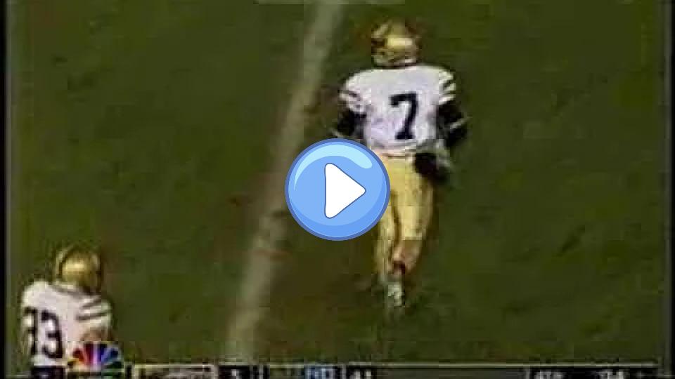 Video thumb: Notre Dame Quarterback Brady Quinn boos Army fans.