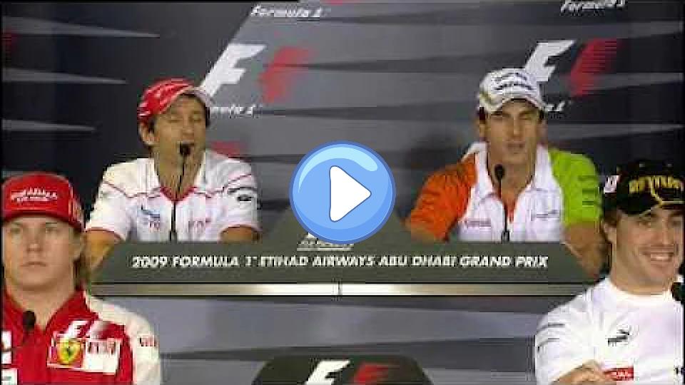 Play video: Jarno Trulli and Adrian Sutil's conversation after the crash in Brazil 2009. Video thumb: Jarno Trulli and Adrian Sutil's conversation after the crash in Brazil 2009.