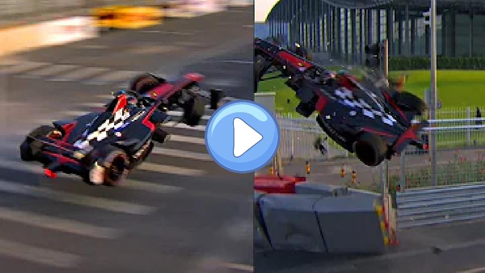 Play video: Huge Crash in Formula E's First-Ever Race! - Prost vs. Heidfeld Accident Video thumb: Huge Crash in Formula E's First-Ever Race! - Prost vs. Heidfeld Accident