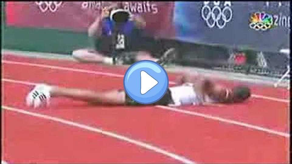 Play video: Tyson Gay Falls on Track During 200m at US Olympic Trials Video thumb: Tyson Gay Falls on Track During 200m at US Olympic Trials