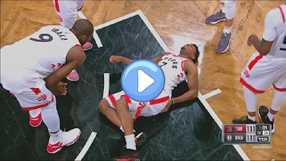Play video: Kyle Lowry Unable to Walk After Scary Back Injury Video thumb: Kyle Lowry Unable to Walk After Scary Back Injury
