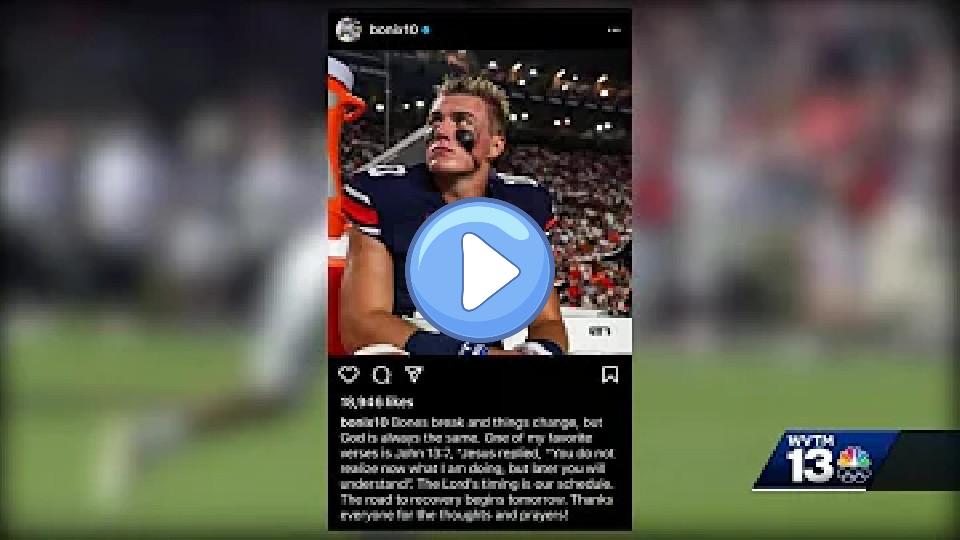 Play video: Auburn quarterback Bo Nix confirms a broken ankle on social media Video thumb: Auburn quarterback Bo Nix confirms a broken ankle on social media