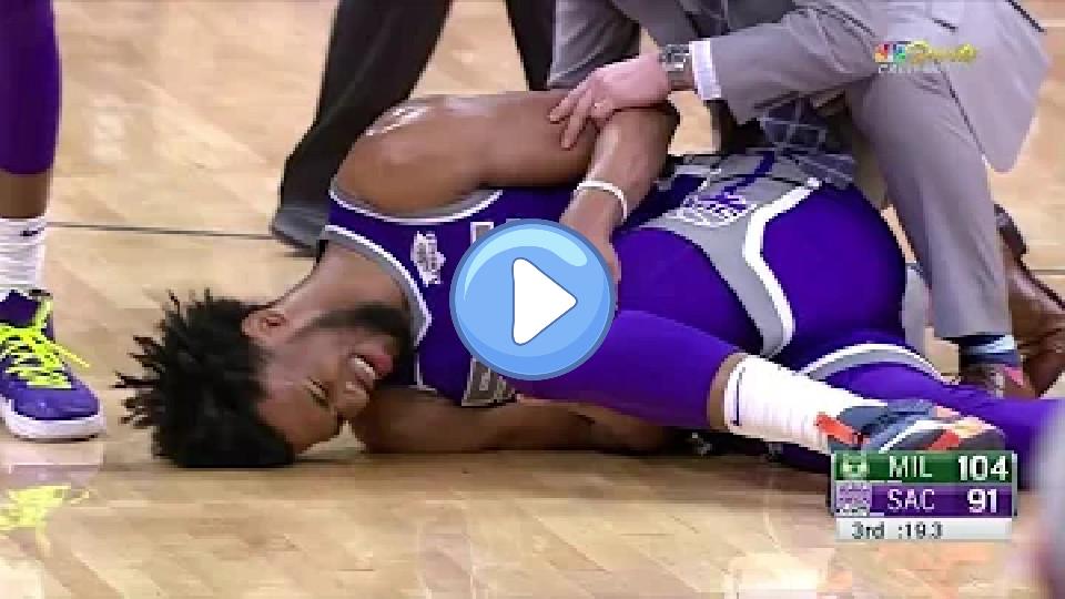 Video thumb: Marvin Bagley Leaves Game with Severe Knee Injury | Kings vs. Bucks | 2.27.2019