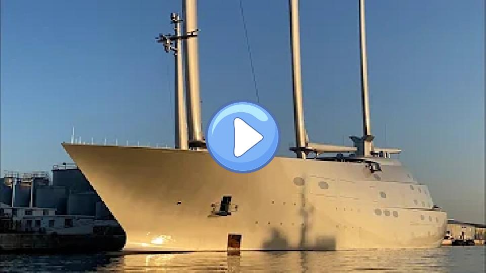 Video thumb: Sailing Yacht A, Andrey Melnichenko’s 142.81m, $600 million sailing yacht, docking in Gibraltar.