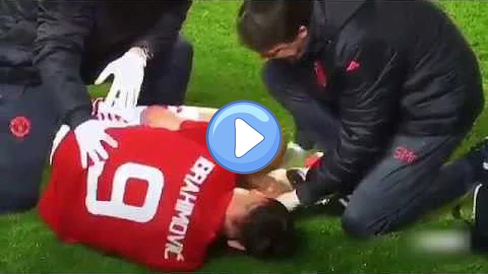 Video thumb: Zlatan Ibrahimovic Suffers Horror Injury Against Anderlecht as Knee Bends Wrong Way