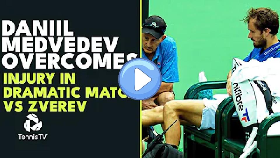 Play video: Daniil Medvedev Overcomes Injury in Dramatic Match vs. Zverev | Indian Wells 2023 Video thumb: Daniil Medvedev Overcomes Injury in Dramatic Match vs. Zverev | Indian Wells 2023