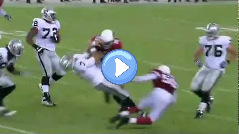 Play video: Backup quarterback Matt Leinart takes a huge hit. Video thumb: Backup quarterback Matt Leinart takes a huge hit.