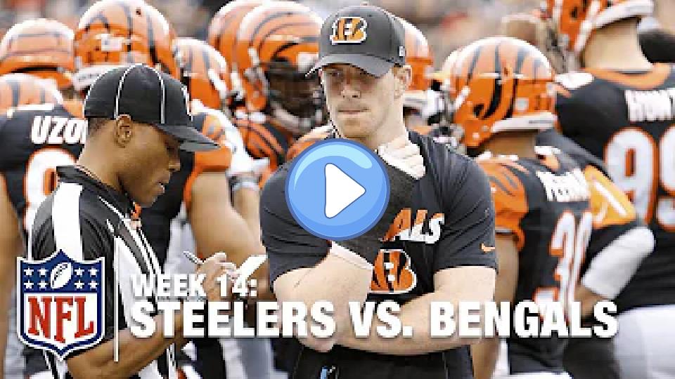 Play video: Andy Dalton Throws Interception, Injures Right Thumb While Tackling & Leaves Game | Steelers vs. Bengals | NFL Video thumb: Andy Dalton Throws Interception, Injures Right Thumb While Tackling & Leaves Game | Steelers vs. Bengals | NFL