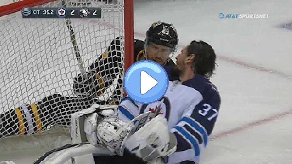 Play video: Sidney Crosby Shows Immediate Concern for Connor Hellebuyck After Making Contact Video thumb: Sidney Crosby Shows Immediate Concern for Connor Hellebuyck After Making Contact