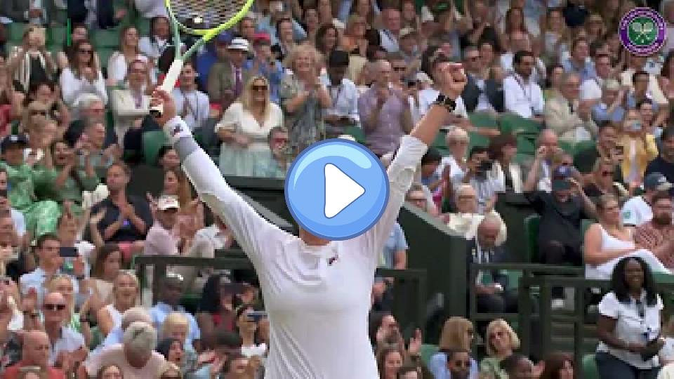 Play video: Barbora Krejcikova Defeats Elena Rybakina | Winning Moment | Semi-Final | Wimbledon 2024 Video thumb: Barbora Krejcikova Defeats Elena Rybakina | Winning Moment | Semi-Final | Wimbledon 2024