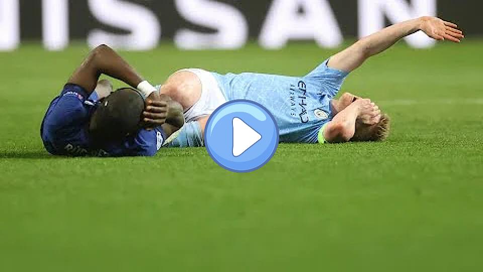 Play video: Kevin De Bruyne injury! UCL final heartbreak for KDB! Rudiger and De Bruyne collision. Video thumb: Kevin De Bruyne injury! UCL final heartbreak for KDB! Rudiger and De Bruyne collision.