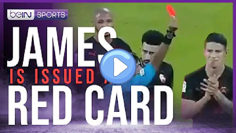 Play video: James Rodriguez Sent Off in Qatar After Heated Argument With Referee Video thumb: James Rodriguez Sent Off in Qatar After Heated Argument With Referee