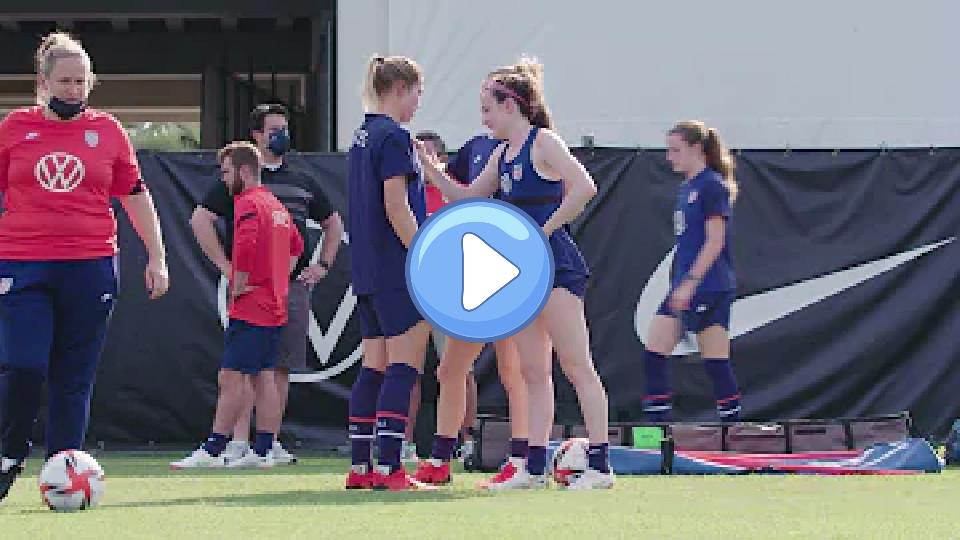 Play video: MIC'D UP: Abby Dahlkemper at Olympic Pre-Camp Video thumb: MIC'D UP: Abby Dahlkemper at Olympic Pre-Camp