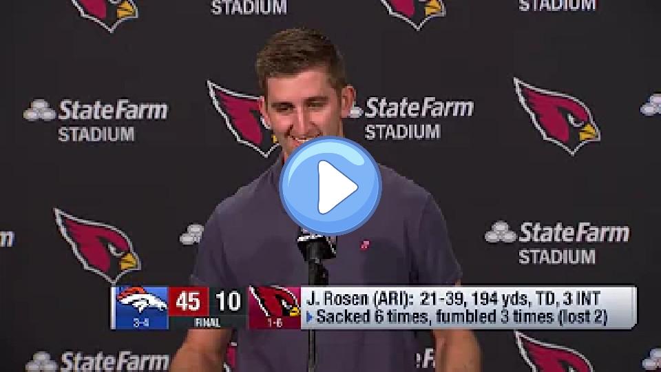 Play video: Josh Rosen on late injury: I was just being soft. Video thumb: Josh Rosen on late injury: I was just being soft.
