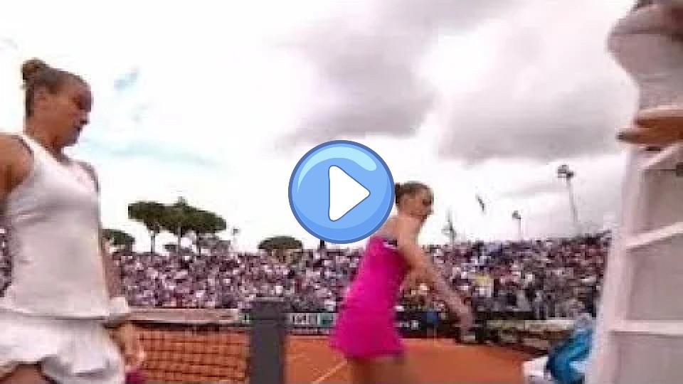 Play video: Karolina Pliskova smashes umpire's chair with racket after loss | 05/16/2018 Video thumb: Karolina Pliskova smashes umpire's chair with racket after loss | 05/16/2018