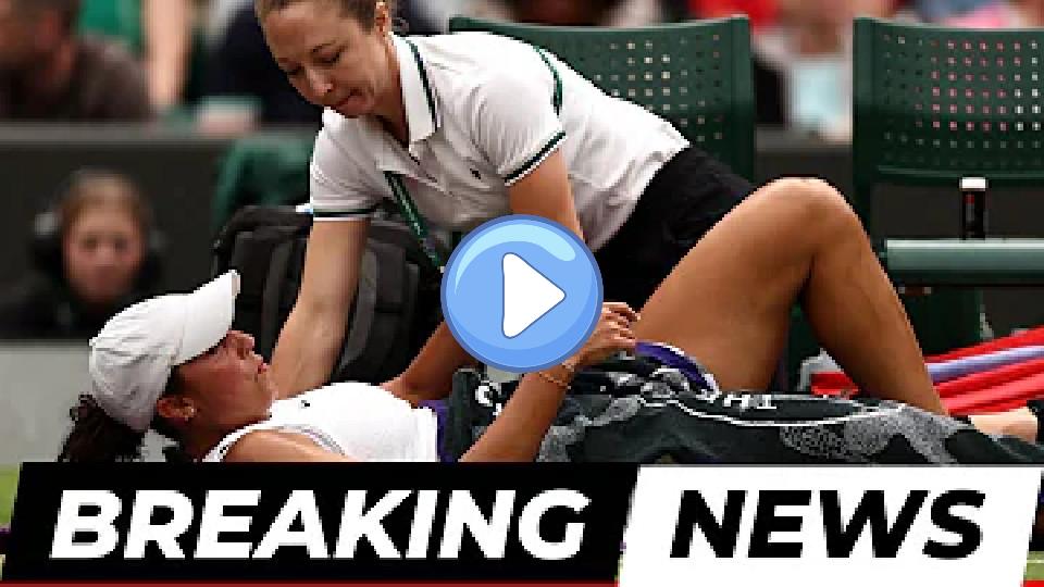 Play video: Madison Keys cries on court as injury derails her match. Video thumb: Madison Keys cries on court as injury derails her match.