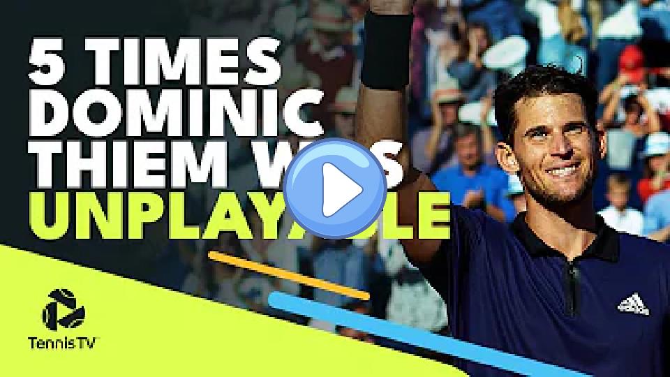 Play video: 5 Times Dominic Thiem Was Unstoppable Video thumb: 5 Times Dominic Thiem Was Unstoppable