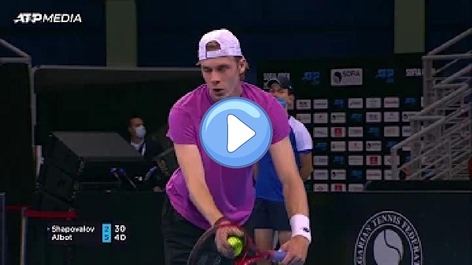 Play video: Denis Shapovalov crashes out of Sofia Open in an ill-tempered display Video thumb: Denis Shapovalov crashes out of Sofia Open in an ill-tempered display