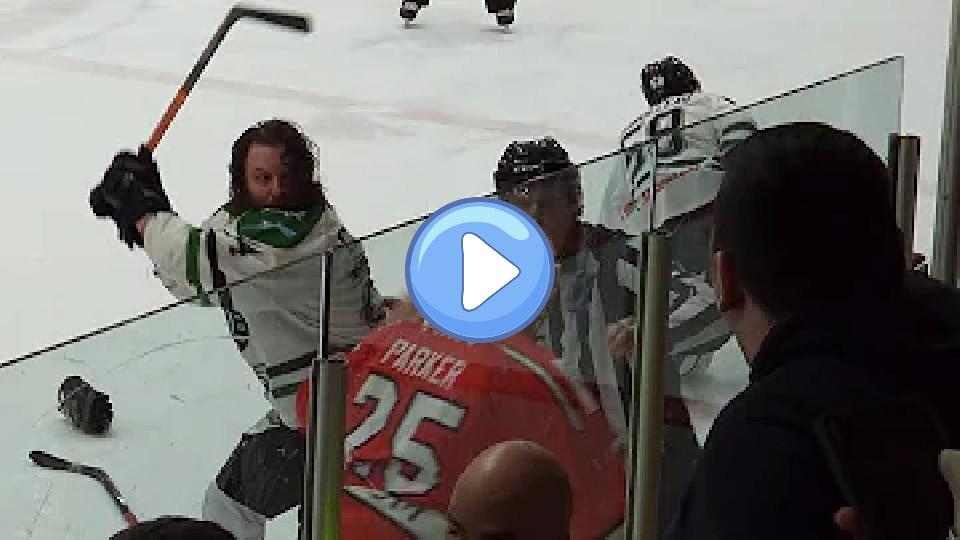 Video thumb: Derek Parker takes a cheap shot at Patrick Bordeleau after having a fight turned down, February 3rd, 2023.