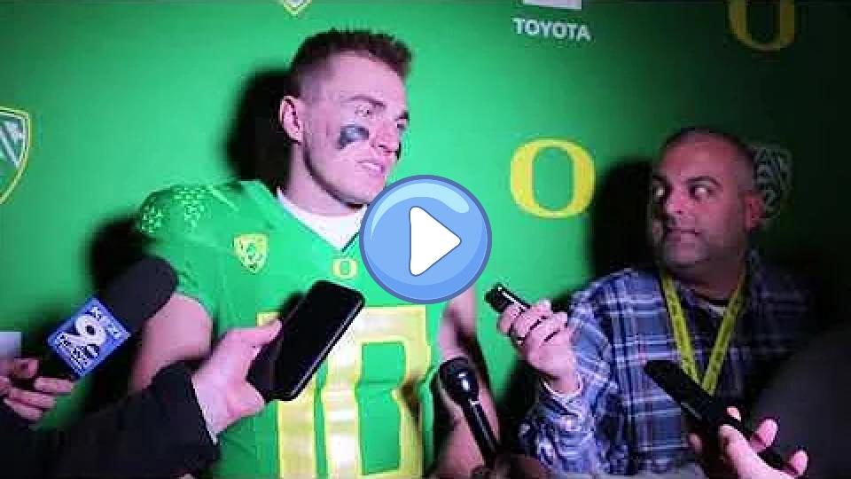 Play video: Bo Nix discusses recovering from his injury and defeating Utah. Video thumb: Bo Nix discusses recovering from his injury and defeating Utah.