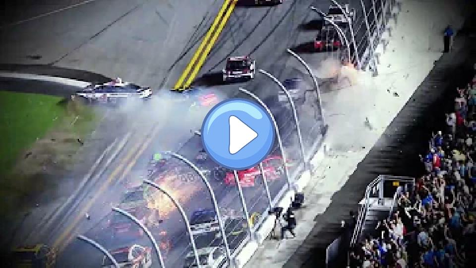 Play video: Austin Dillon Catch-Fence Crash at Daytona (Recap) Video thumb: Austin Dillon Catch-Fence Crash at Daytona (Recap)