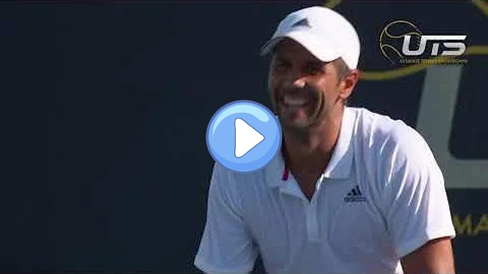 Play video: Match point: Fernando Verdasco defeated Dustin Brown in sudden death. Video thumb: Match point: Fernando Verdasco defeated Dustin Brown in sudden death.