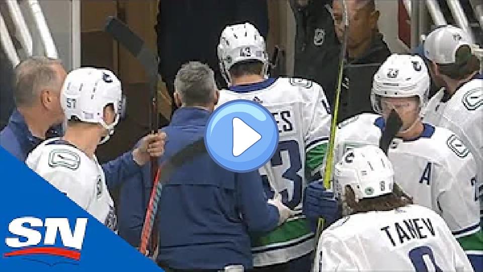 Play video: Canucks' Quinn Hughes Exits Game After Appearing to Hurt Ankle Video thumb: Canucks' Quinn Hughes Exits Game After Appearing to Hurt Ankle