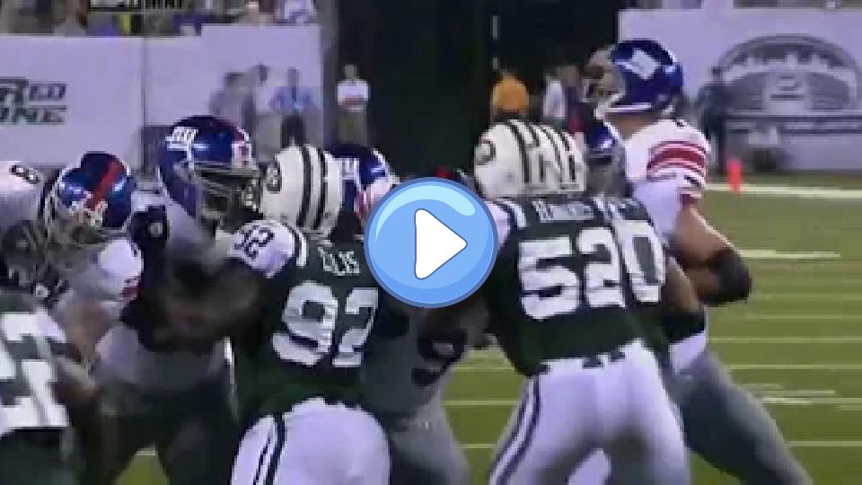 Play video: Eli Manning's preseason injury against the Jets Video thumb: Eli Manning's preseason injury against the Jets