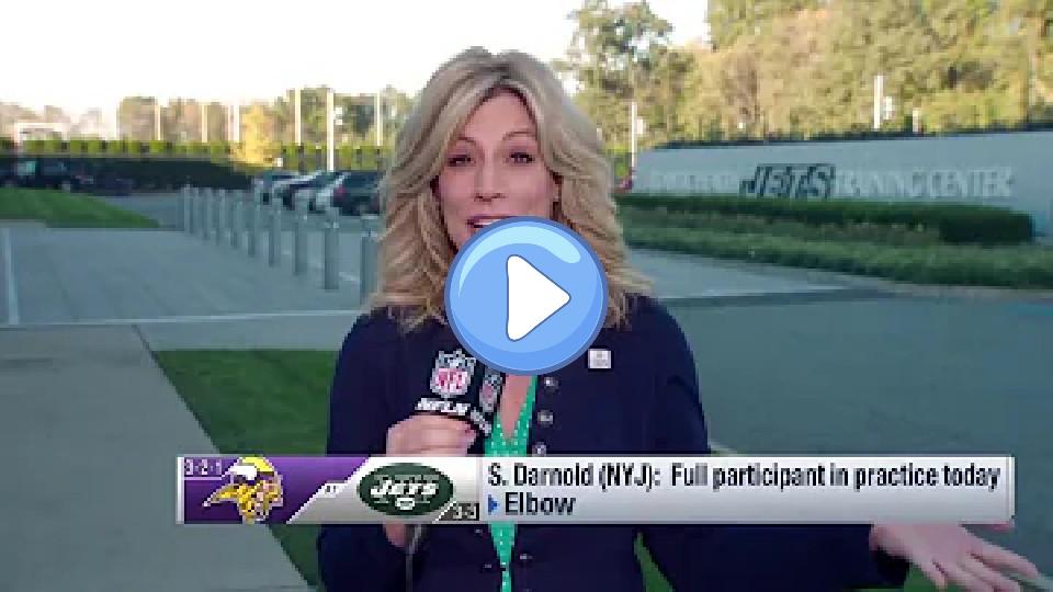 Play video: Sam Darnold injured his elbow while making a tackle on Malik Hooker. Video thumb: Sam Darnold injured his elbow while making a tackle on Malik Hooker.