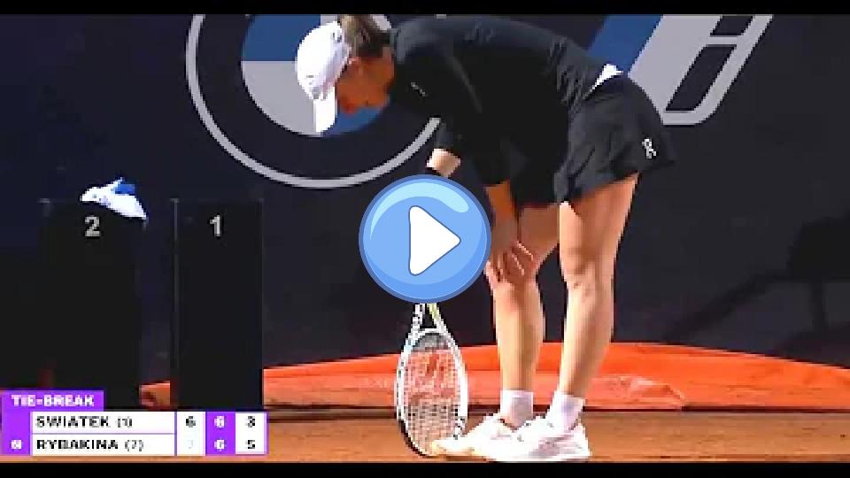 Play video: Beloved Swiatek Retires Due to Injury Against Rybakina | May 17, 2023 Video thumb: Beloved Swiatek Retires Due to Injury Against Rybakina | May 17, 2023