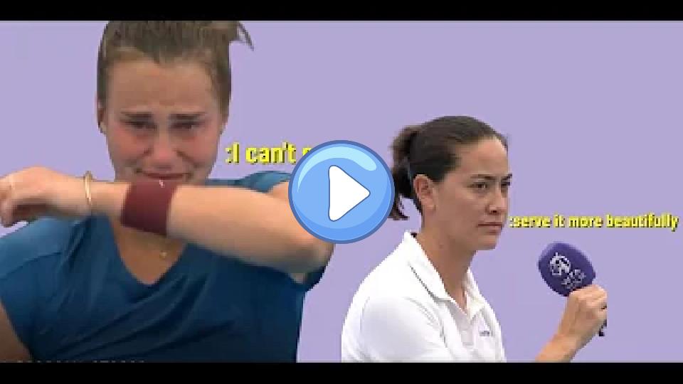 Play video: Sabalenka made 21 double faults and tearfully began to serve underhand. Video thumb: Sabalenka made 21 double faults and tearfully began to serve underhand.